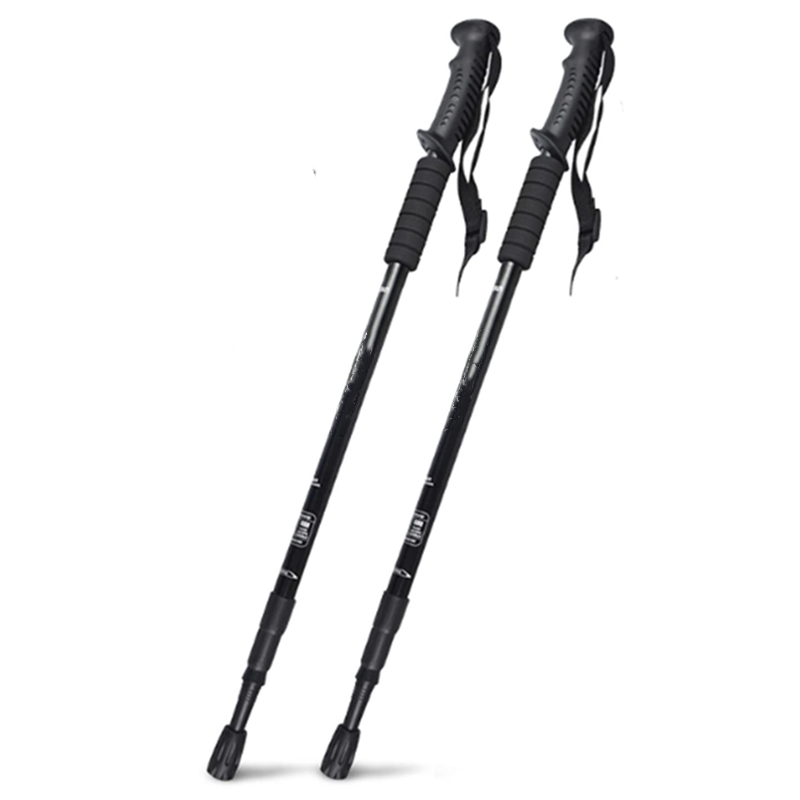 Folding Trekking Poles - Baston Trekking Plegables 110-130cm,Aluminum  Adjustable Trekking Poles,Lightweight, Quick-Lock, Hiking or Trekking Pole  Perfect for Camping and Walking