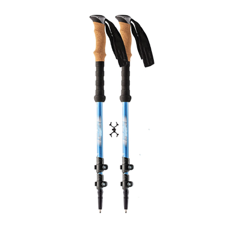 Folding Trekking Poles - Baston Trekking Plegables 110-130cm,Aluminum  Adjustable Trekking Poles,Lightweight, Quick-Lock, Hiking or Trekking Pole  Perfect for Camping and Walking